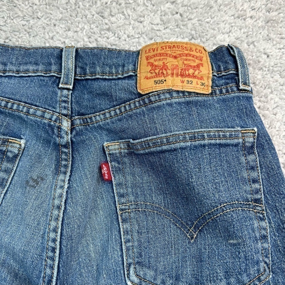 LEVIS Jeans Mens 32 x 30 Regular Fit 505 Work Utility Denim Classic Streetwear